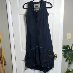 Animale Navy Blue Pinstripe Paracute Dress Women’s 4